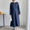 New Arrivals Open Run ANorak Skirt No Collar Half Zip Three Quarter Sleeve Dress