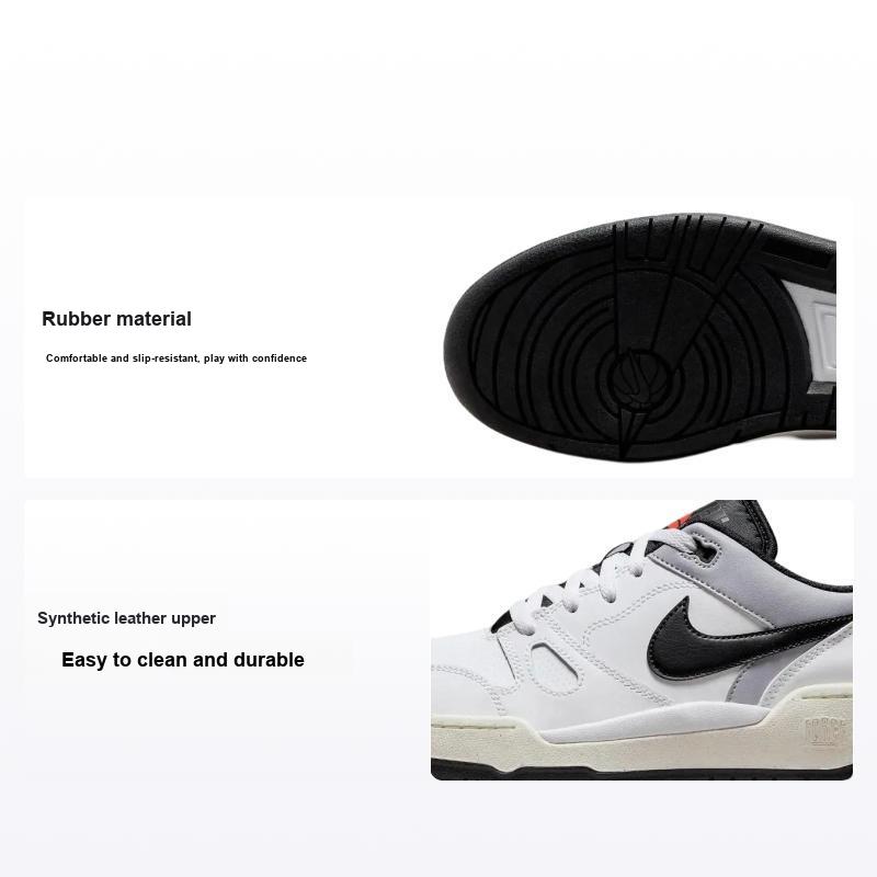 Nike Volle Kraft Synthetikleder Niedrige Mode Bequem Vielseitig Niedrig geschnitten Kinder Freizeitschuhe Unisex Freizeitschuhe Weiß Schwarz FD1362-101