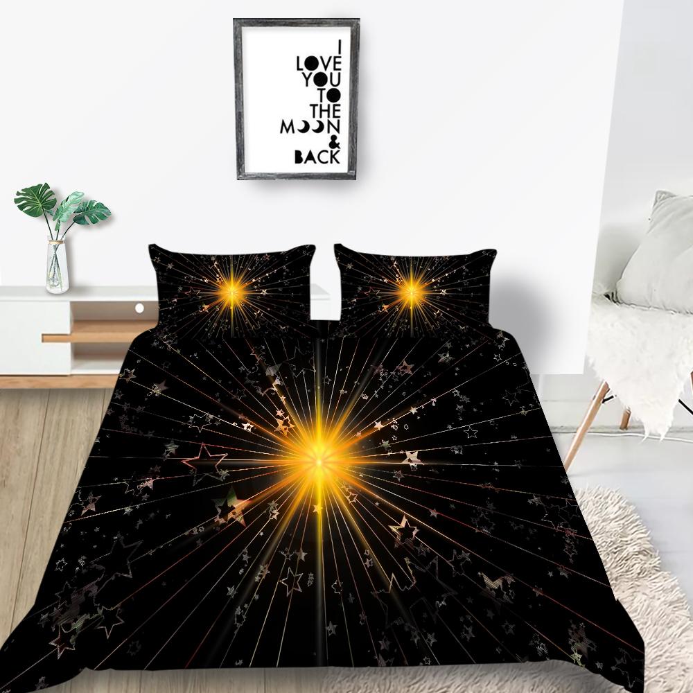 Star Bed Cover Set Sky Home Textiles Bedding Suit with Pillowcase Bedclothess 2/3 Pcs Girls Women Duvet Covers
