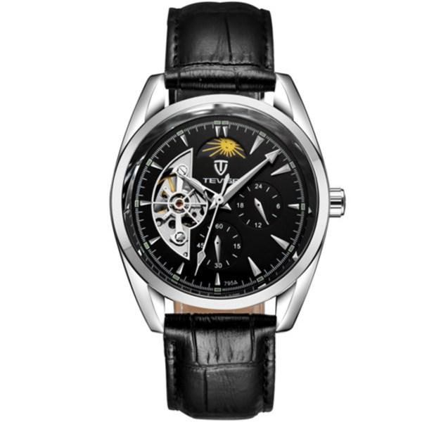 JPM TEVISE Men's Automatic Metal Watch Leather Watch 10 Types TVX01,Korean Popular Watches