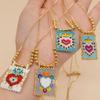 Go2boho New In Gold Chain Miyuki Lover Heart Pattern Bead Handmade Pendant Necklaces For Women Summer Boho Jewelry Chic Gift