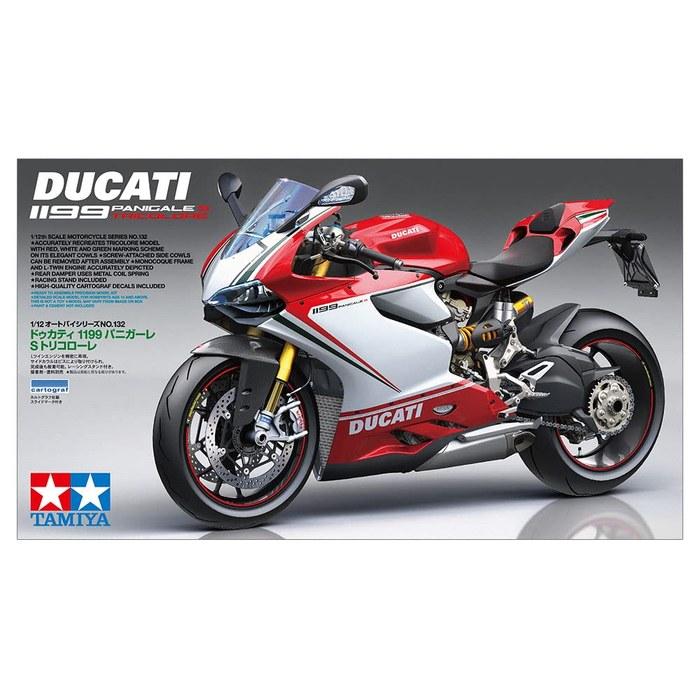 Tamiya 1/12 Motorcycle Series No.132 Ducati 1199 Panigale S Tricolore Plastic Model 14132 (173mm X 67mm X 93mm)