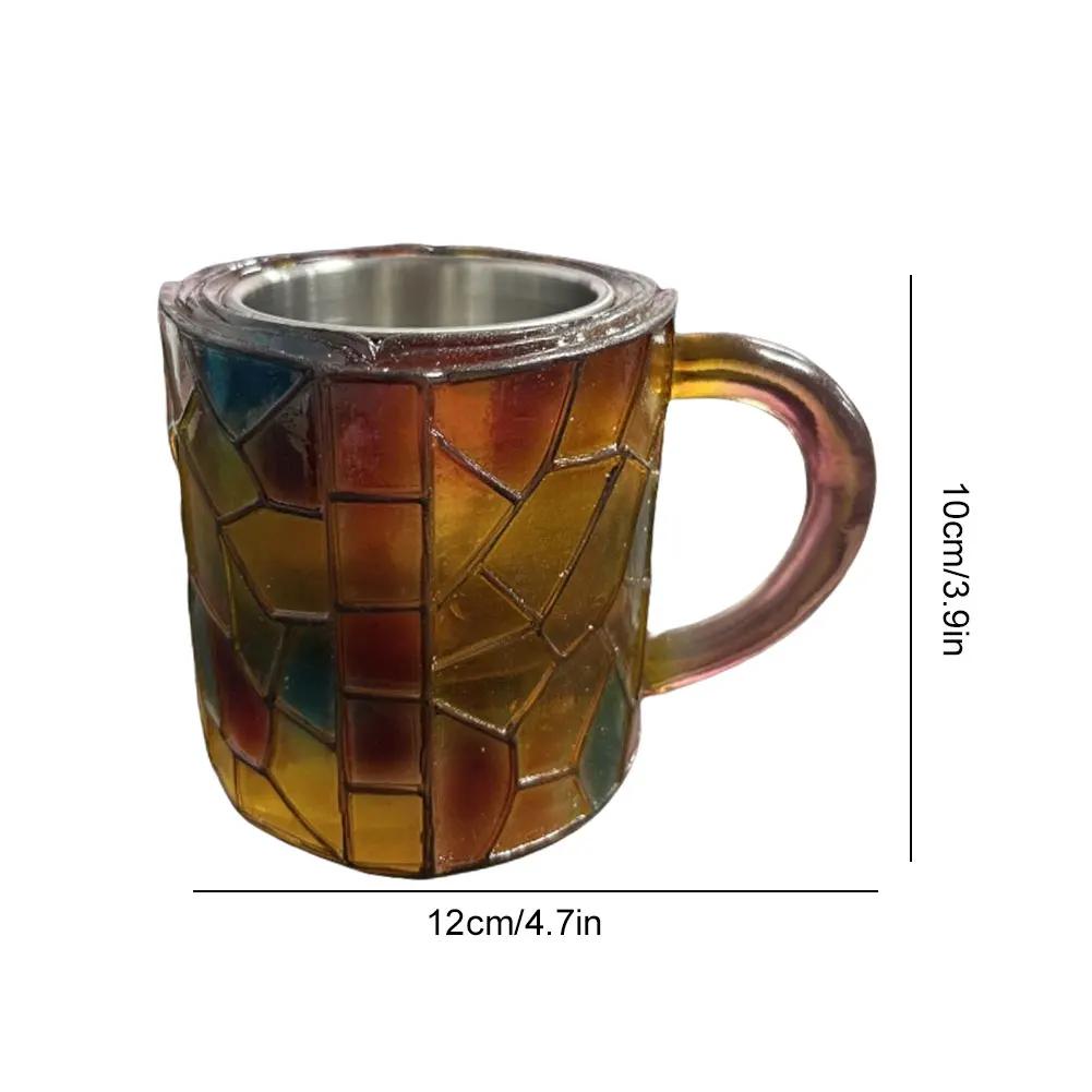 Novelty 3D Painted Books Coffee Mug Unique Books Stack Coffee Cup Creative Drinking Cup Gifts for Book Lovers
