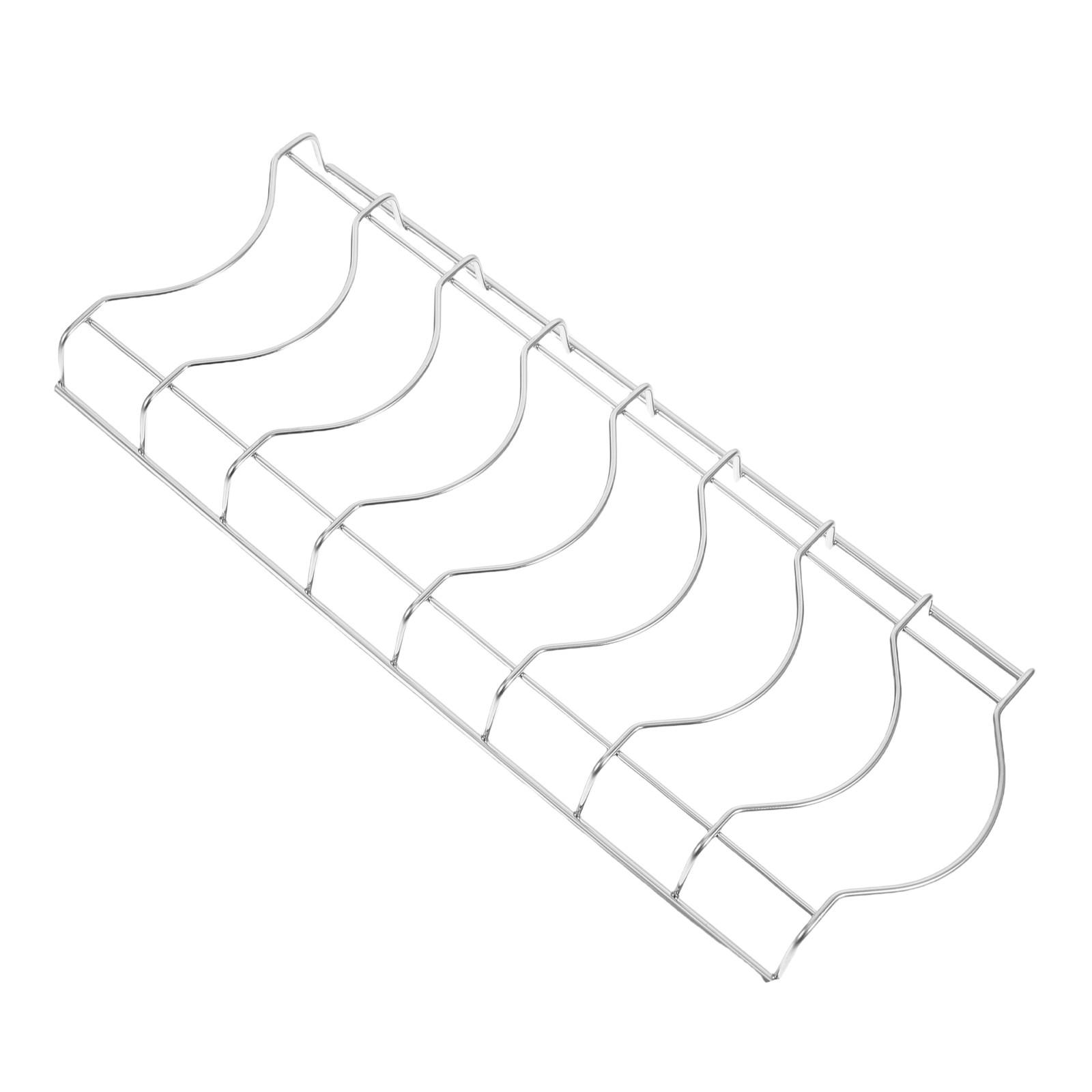 Stainless Steel Kitchen Dish Rack 8 Compartments Multi-Functional Bowl Drying Rack Dish Drainer Kitchen Storage Organizer 29.5X12X2.3CM