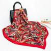 Luxury Silk Scarf for Women Paisley Satin Hijab Scarves Muslim Pareo Bandana Female Shawl Wrap Headband Foulard Beach Pareo
