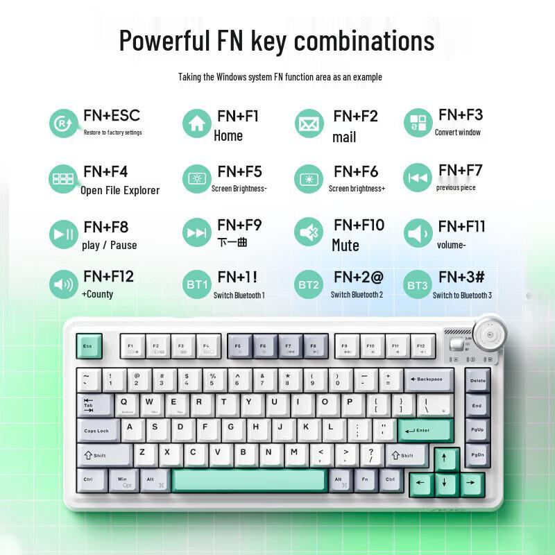 AOC GK655 Triple-Mode RGB Hot-Swappable Mechanical Keyboard