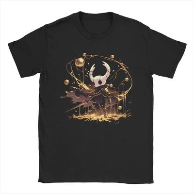 Men T-Shirt Hollow Knight Humor Pure Cotton Tees Short Sleeve  T Shirts Crewneck Clothing Plus Size