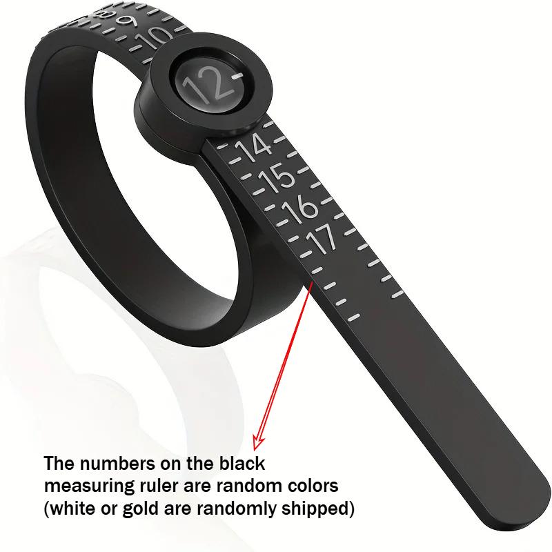 Professional Ring Size Measurement 1-17 Ring Dimender American Measuring Tool with Magnifying Glass Ring Measuring Soft Ruler