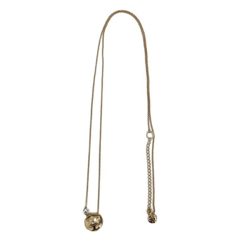 Niche Design Gold And Silver Contrasting Color Small Beads Necklace Women'S Copper Plated 18K Gold Cold Wind Simple Casual Sweater Chain