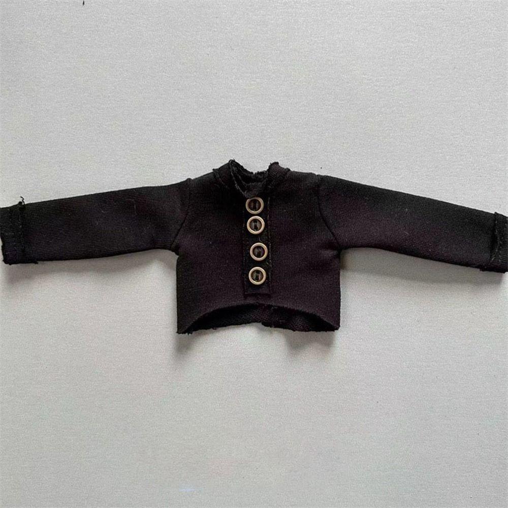 

Mini Casual Top Cute Denim Pants New Obitsu 11 Doll Clothes For Blythe Dolls For OB22 OB24 Doll Black-T-shirt