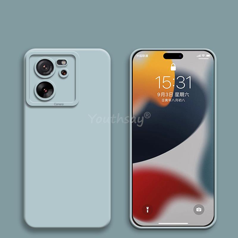 For Xiaomi 13T Case Camera Protector Liquid Silicone Case For Xiaomi 13T Pro Cover Anti-drop Phone Cover Xiaomi 13T Pro Case