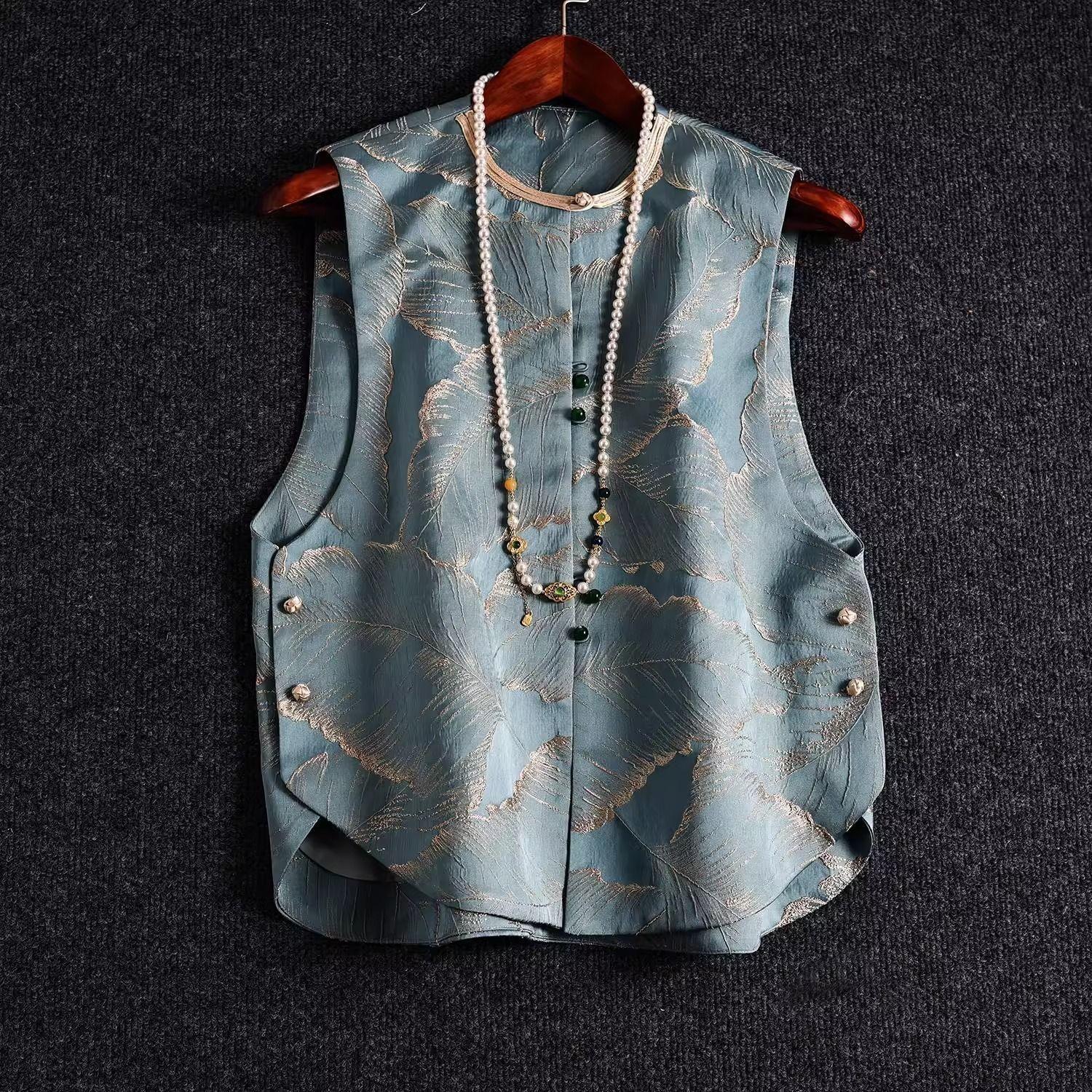 

Весна и лето новый жилет женский верхний жилет высококлассный темперамент 3XL ([Recommended 138-75kg]) синий