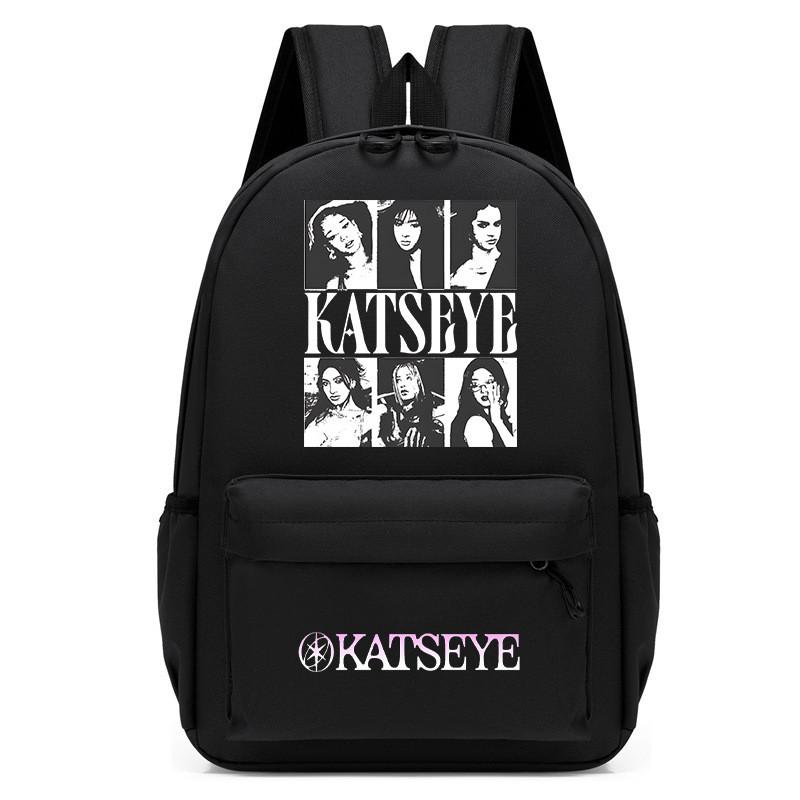 60123-5 Zaino Stampato KATSEYE Unisex per Bambini Zaino Studente Scuola Impermeabile Borsa da Viaggio