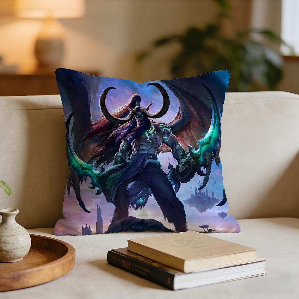 Warcrafts of World WWOW Cushion Cover Short Plush Pillowcase for Bed Sofa Carwashable