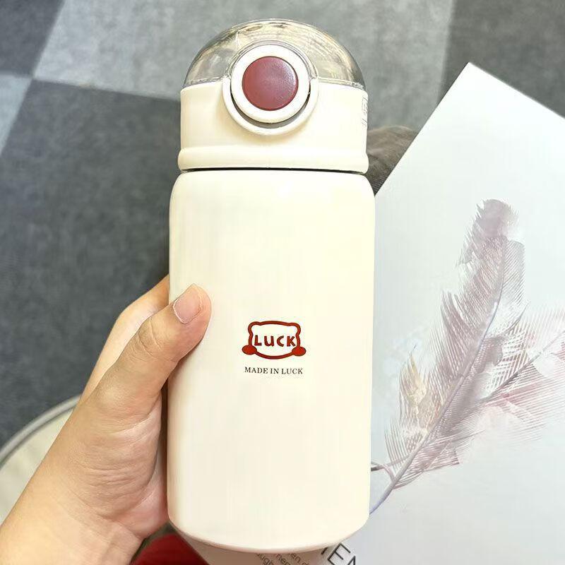 TLAKEHO Insulated Stainless Steel Straw Bottle