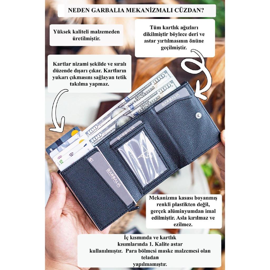 Schwarzes Kartenetui mit Lyons-Mechanismus