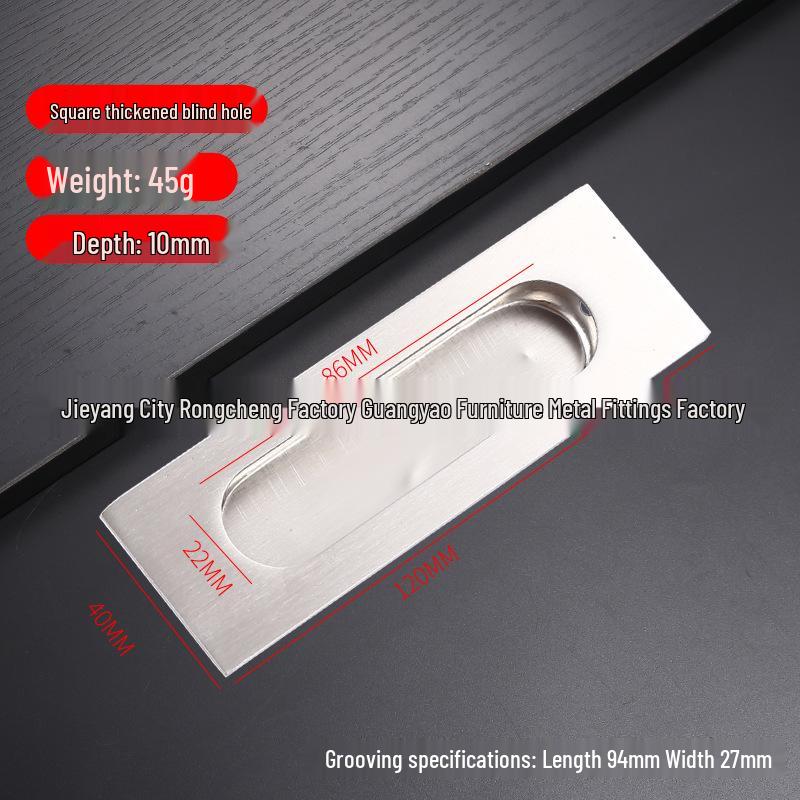 Stainless Steel Concealed Recessed Pull Handle for Drawers and Sliding Doors