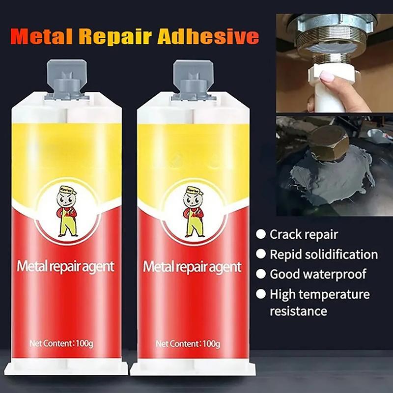 1Pc Glue Metal Repair Gel Heat Resist Industrial Metal Repair Paste Glue Adhesive Weld Industrial Repair Agent All-Purpose Glue