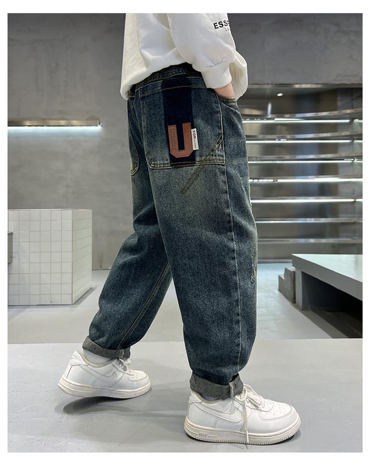 Jungen 2025 Frühling & Herbst Jeans - Gerades Bein, Trendy & Stilvoll für Kinder