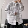 2025 autumn new national tide coat men's Korean version trend loose casual high sense small fragrant plaid jacket top