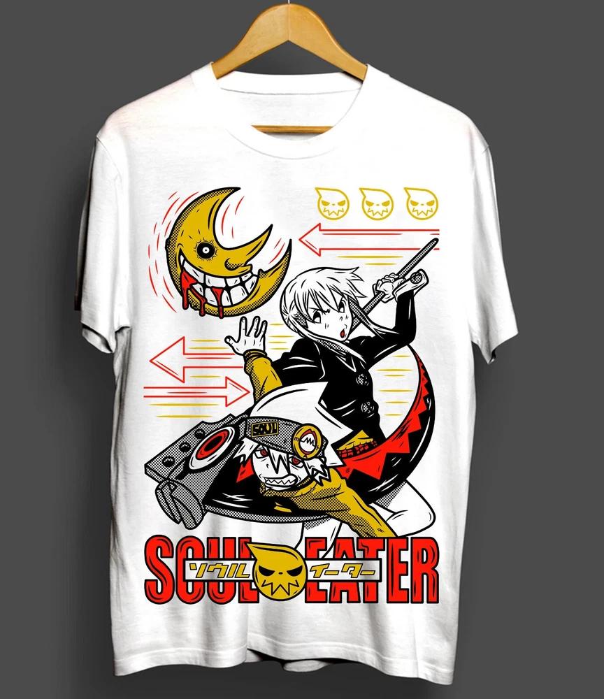 Soul Eater TShirt Death The Kid Japanese Anime Unisexga Black Star Shirt White S