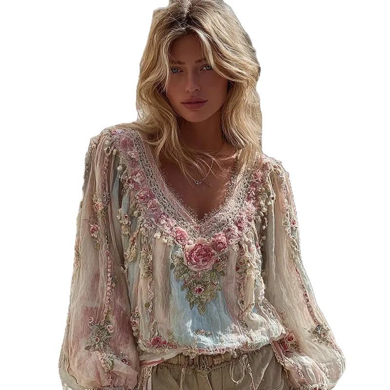 Dámský univerzální top s dlouhým rukávem 3D potisk 2025: Jarní/Podzimní kolekce