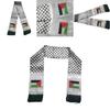 Palestine Flag Scarf 14*130cm Double Layered Polyester Fabric