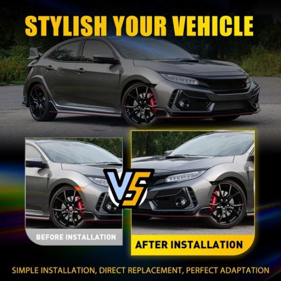 2X Smoked LED Front Side Marker Lights White Lamps For 2016- Honda Civic EOA