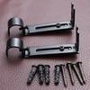 2Pcs Curtain Rod Bracket Adjustable Iron Holder for Diameter 19.05mm Vintage Style Curtain Pole Drapery Mounting