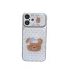 High-End iPhone 17/16 Pro Max/15/14 Case with Cute Blue Polka Dot Bear Sleepy Hat Design