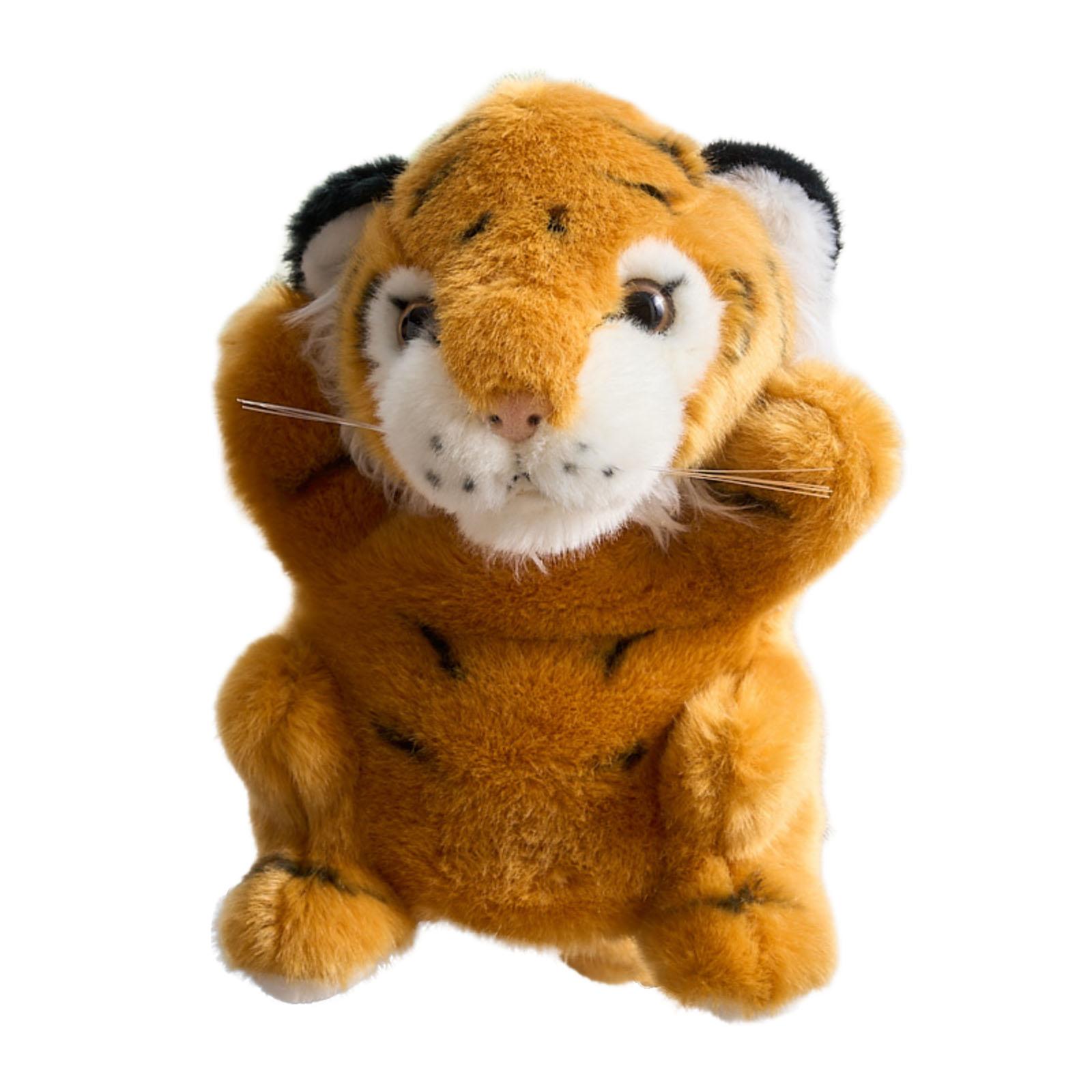 

Cute Realistic Animal Hand Puppets, Tiger Plush Animal Toys Dolls for Kids Imaginative Pretend Play Storytelling, 1pcs One Size