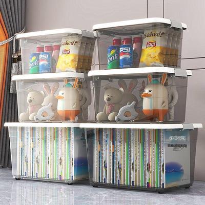 Transparent Plastic Storage Box for Books and Clothes
