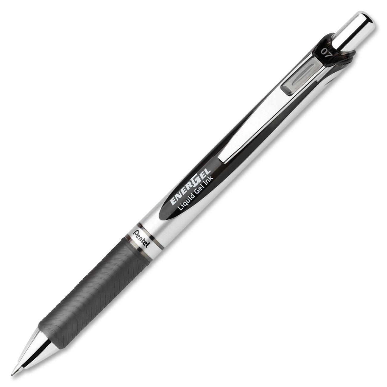 

Pentel EnerGel Deluxe RTX Выдвижная Жидкая Гелевая Ручка с Тонким Игловидным Пишущим Узлом, Набор из 5 Ручек, Пишущий Узел, Наконечник, Черный, 0,7 мм,