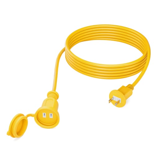Extension Cord Rainproof Waterproof Outdoor PSE Certified Extension Cord 2m 3m 5m 10m Selectable (5m) Yellow