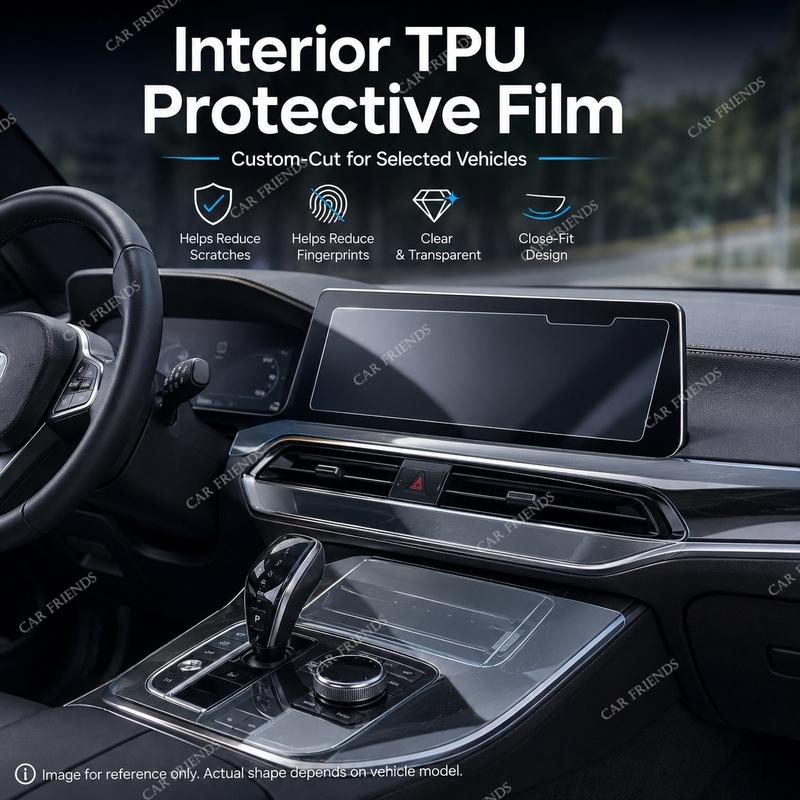 For BMW 5 Series I5 G60 2024 Transparent TPU Interior Protective Film Center Console Anti Scratch Set