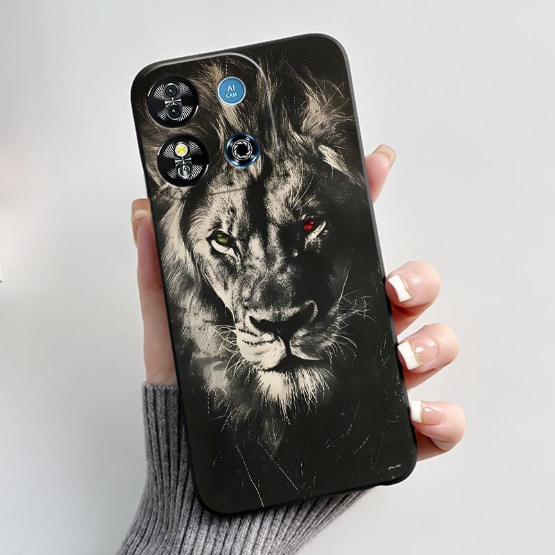 For Oukitel C57S C57 Pro Plus Ultra Case BLU J12 Back Cover Cute Love Heart Rabbit Black TPU Soft Silicone Protective Phone Case