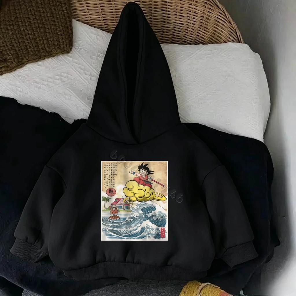 Best-selling Children's Fashionable Hooded Sweatshirt - Boy and Girl Goku Pattern Series - Breathable and Cute Outfit