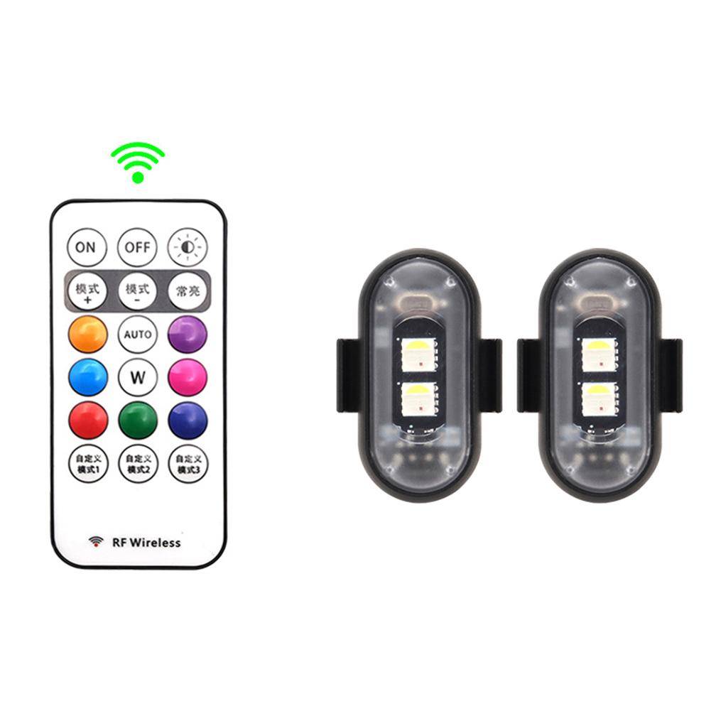 

Универсальные мотоциклетные RGB светодиодные стробоскопы с контроллером, сигнальный свет, светодиодная вспышка, позиционный беспроводной свет, авиационные огни, огни предупреждения для самолета, вертолета 2Pcs