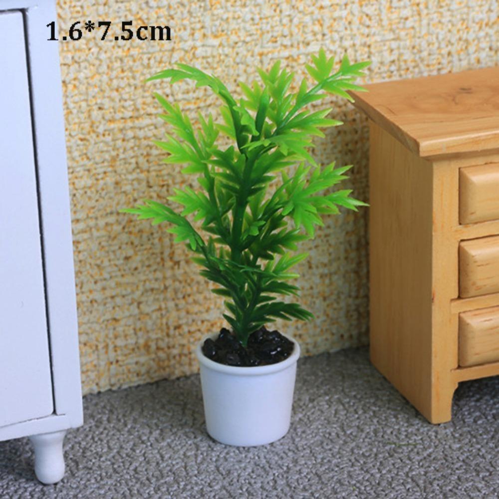 1:12 Dollhouse Miniature Simulation Vase 8 Styles Finished Flower Miniature Dollhouse Decorations