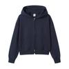 Silver Fox Velvet Women's 450g Heavyweight Hooded Sweatshirt - Short, Trendy Drop Shoulder Pullover for Autumn/Winter 