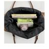 Hobo Bag Women Faux Leather Large Capacity Embroidered Drawstring Daily Commute