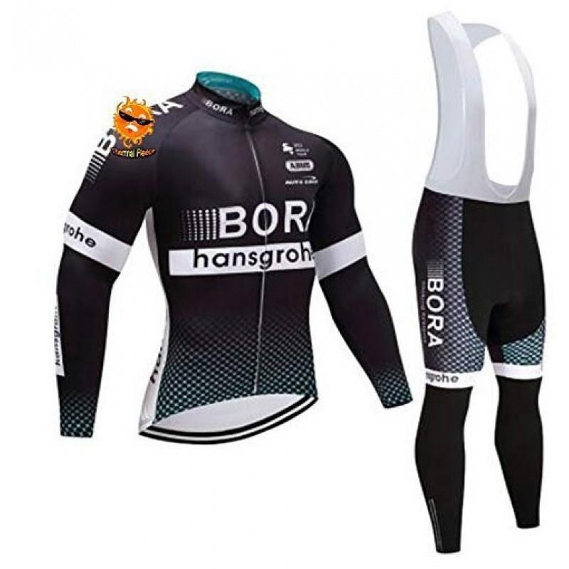 Set Maglia da Ciclismo in Pile da Uomo Invernale Termico Manica Lunga Abbigliamento da Bici per Ciclismo con Clima Freddo