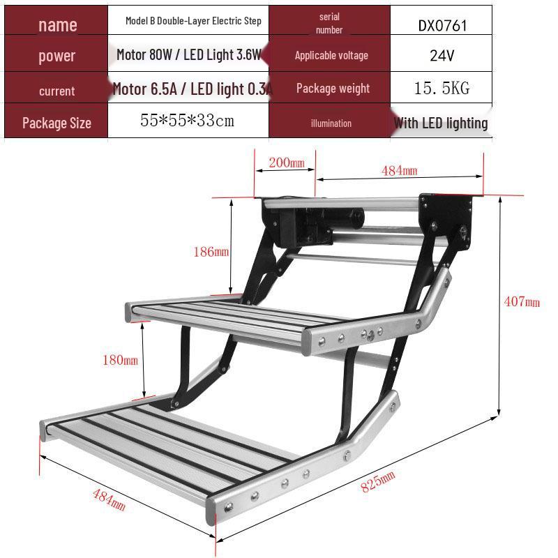 Aluminum Alloy Manual Retractable RV Entry Step