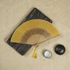 Hollow Handle Carved Bamboo Folding Fan Retro Antiquity Folding Fans Chinese Folding Fan  Japanese