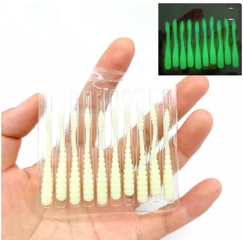 

DUODUOYU 10PCS New Ajing Soft Fishing Lure 48mm0.5g Mini Plastic Bait Rockfishing Stream River Sea Artificial Baits Fishing Lure белый