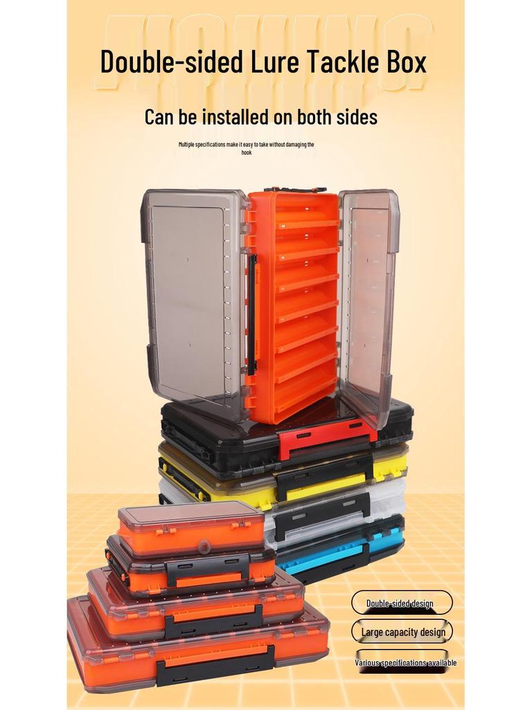 Zweischichtige doppelseitige Angelköder-Aufbewahrungsbox