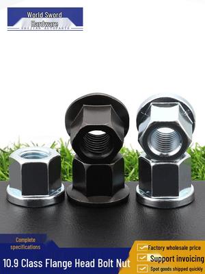 Grade 10 Raised Flange Thickened Hex Nut with Washer, Sizes M6-M16