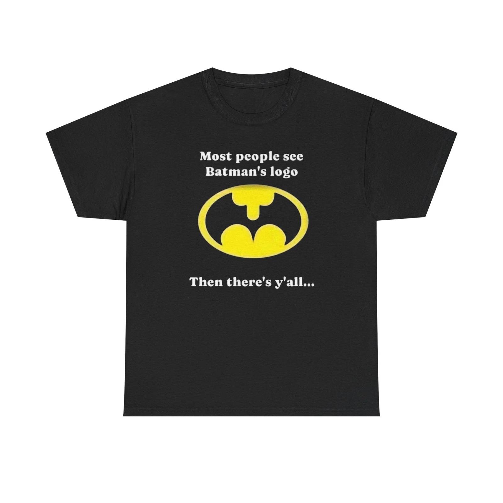 Hilarious Batman Logo Sex Jokes Humor Graphic T Shirt NEW Unisex Heavy Cotton 2XL