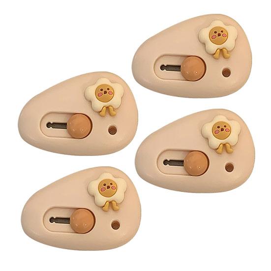 4 Pcs Mini Box Cutter Retractable Utility Knife Small Letter Opener Envelope Slitter Portable Package Opener for Mail Boxes Crafts