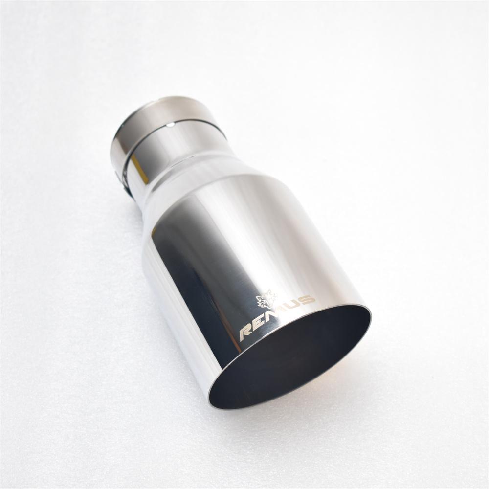RE Exhaust Tip 304 Stainless Steel Angled Single Tube Automobile Exhaust Nozzle 2.5 Inches 4.5 Inches Automobile Modification
